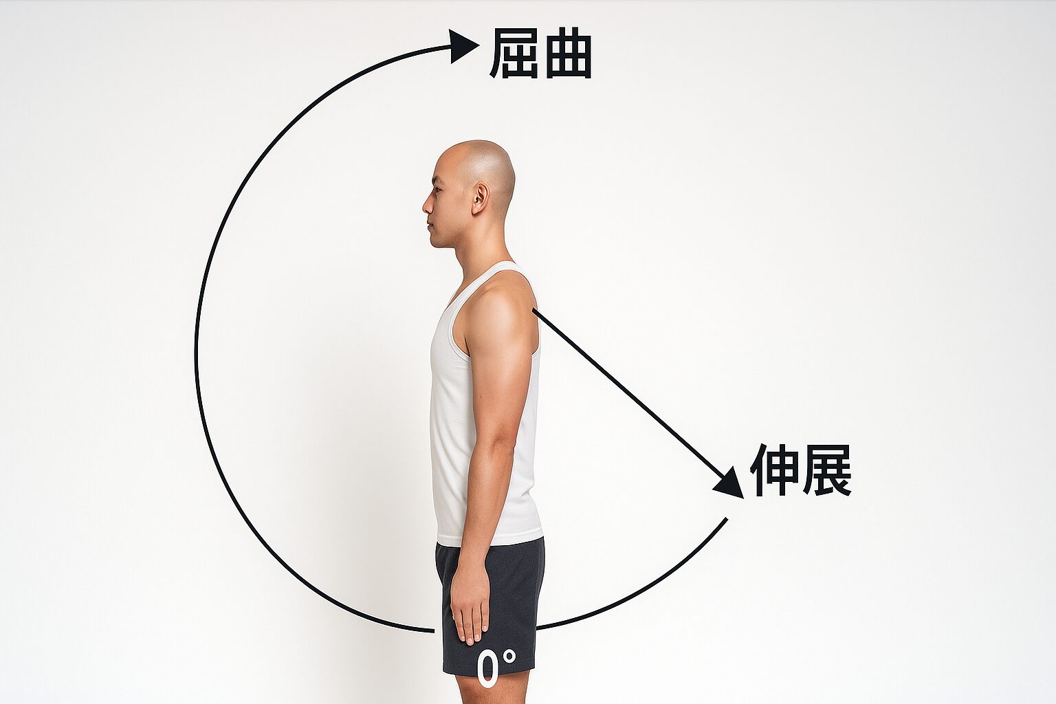 肩関節の屈曲可動域の画像